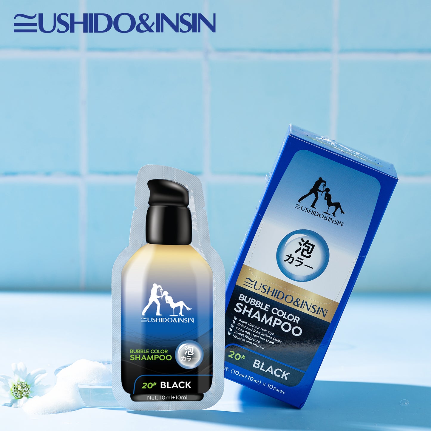 EUSHIDO & INSIN BUBBLE COLOR SHAMPOO (Black 20ml)